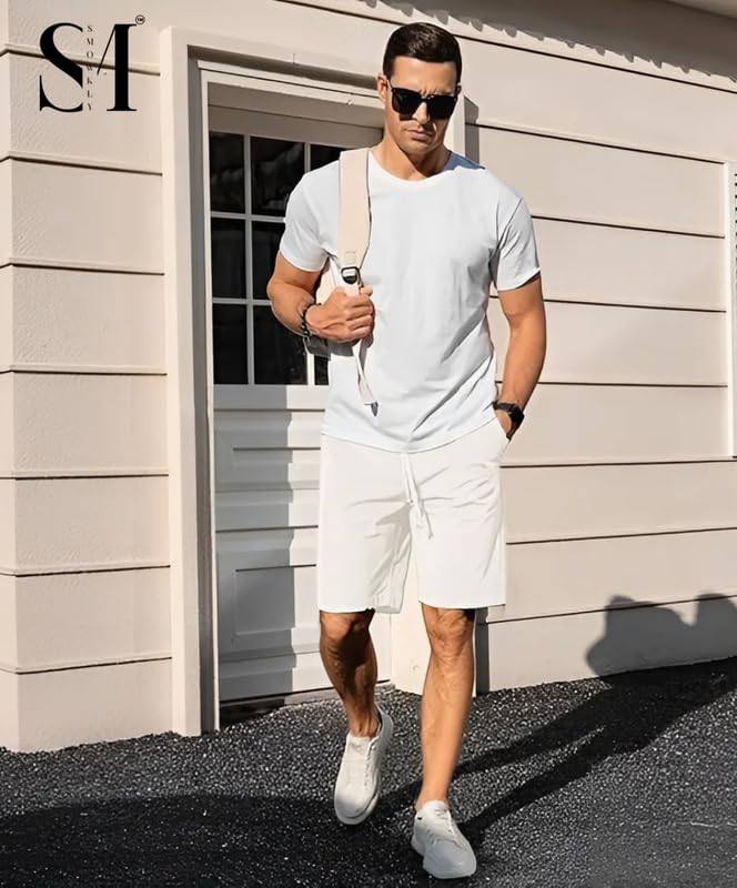 Men's Ribbed Lightweight Casual Shorts