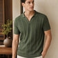 Lzuri Sporty Ribbed Polo T-Shirt