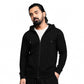 Men's Classic Black Full-Zip Hooded Sweatshirt