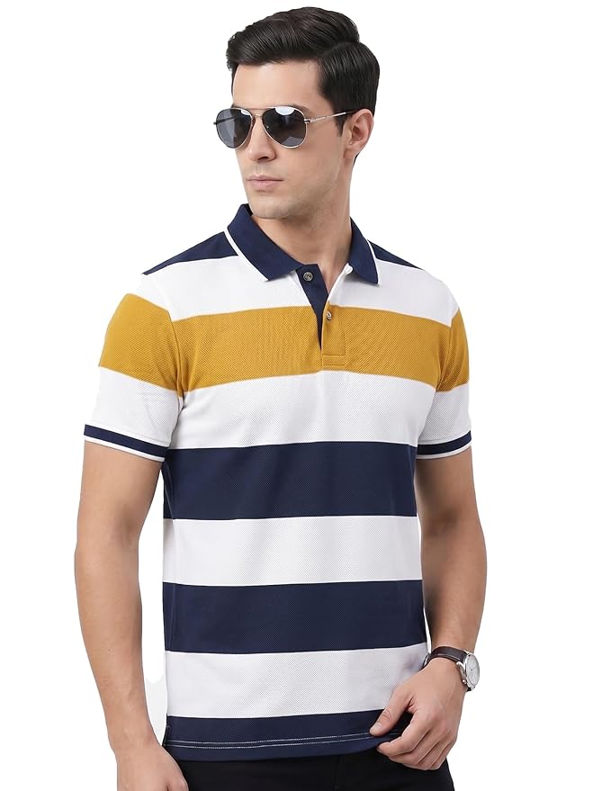 Men's Striped Polo T-Shirt