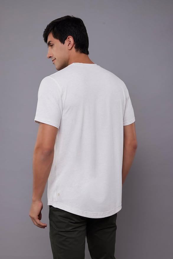 Men's Solid Crew Neck Cotton T-Shirt