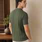 Lzuri Sporty Ribbed Polo T-Shirt
