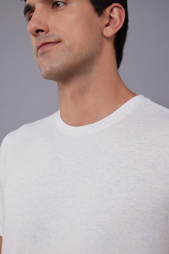 Men's Solid Crew Neck Cotton T-Shirt