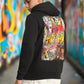 Lzuri Fashion Hip-Hop Back Printed Black Winter Hoodie for Men