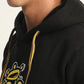 Lzuri Fashion Hip-Hop Back Printed Black Winter Hoodie for Men
