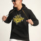 Lzuri Fashion Hip-Hop Back Printed Black Winter Hoodie for Men