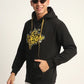 Lzuri Fashion Hip-Hop Back Printed Black Winter Hoodie for Men