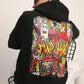 Lzuri Fashion Hip-Hop Back Printed Black Winter Hoodie for Men