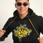 Lzuri Fashion Hip-Hop Back Printed Black Winter Hoodie for Men