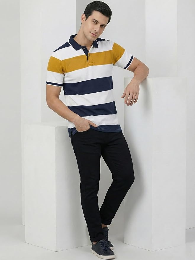 Men's Striped Polo T-Shirt