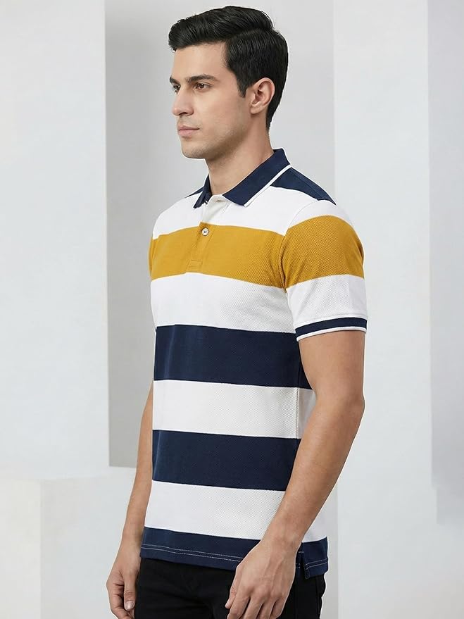 Men's Striped Polo T-Shirt