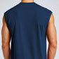 Men's Navy Blue 'Brooklyn USA' Sleeveless Muscle Vest