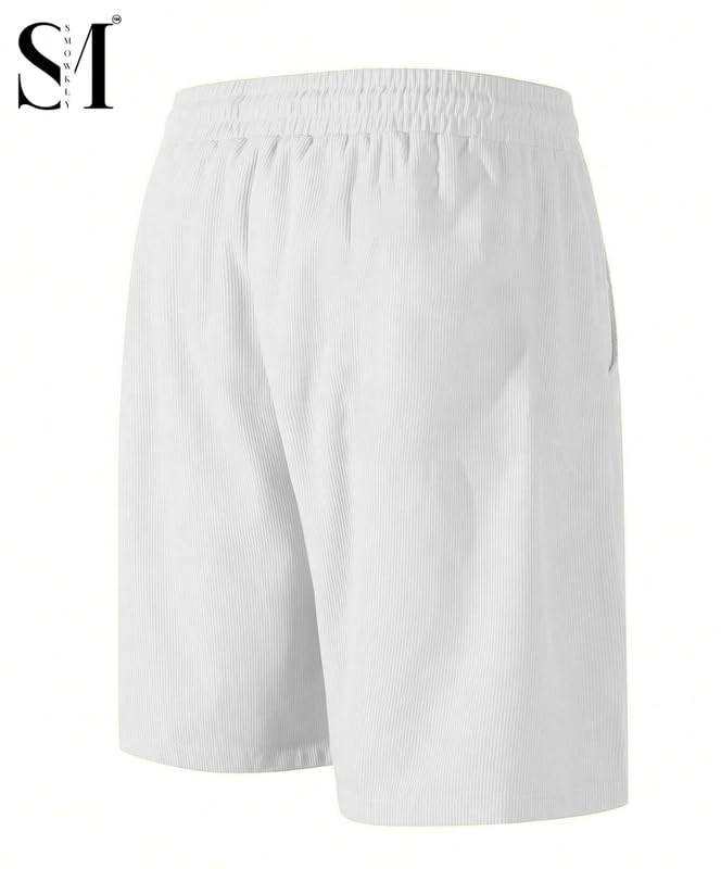 Men's Ribbed Lightweight Casual Shorts
