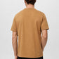 Men's Tan Brown Varsity Graphic Oversized T-Shirt
