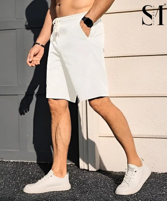 Men's Ribbed Lightweight Casual Shorts