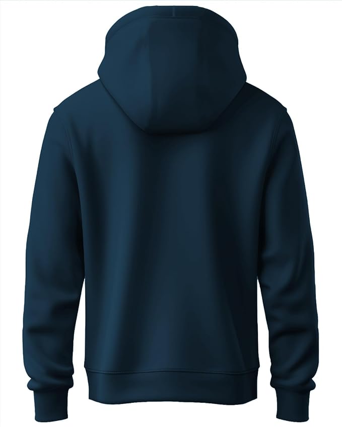 Men's Deep Teal Blue Solid Pullover Hoodie