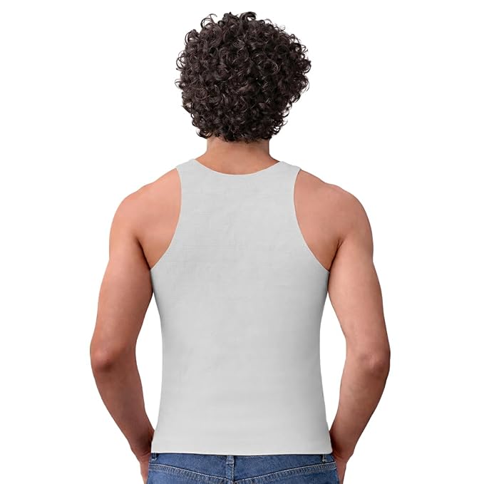 Men's White Compression Slimming Shapewear Vest