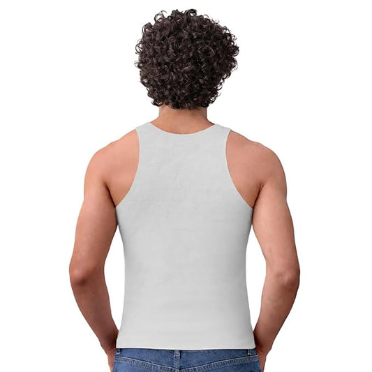 Men's White Compression Slimming Shapewear Vest