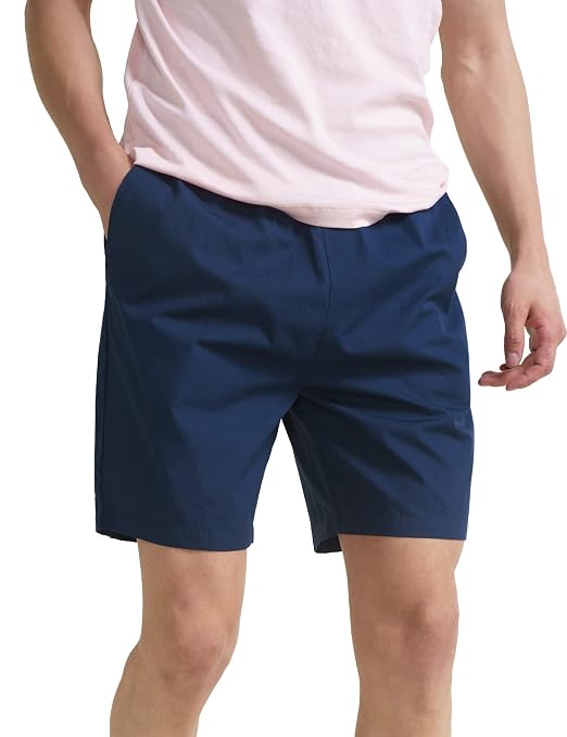 Men's Solid Cotton Casual Shorts