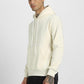 Men's Off-White Solid Pullover Hoodie with Contrast Cords