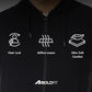 Men's Classic Black Full-Zip Hooded Sweatshirt