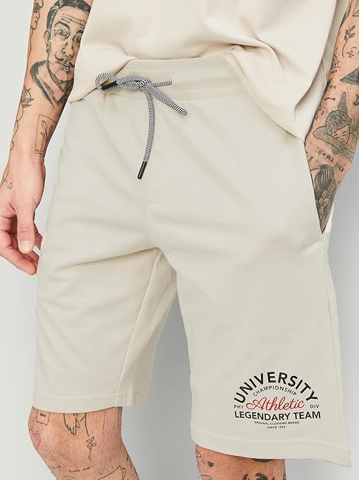 Men's Printed Cotton Casual Shorts