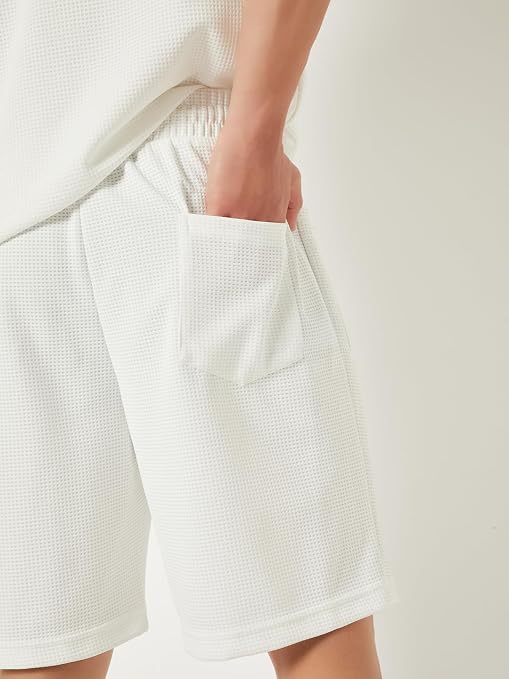 Men's Textured Cotton Casual Shorts