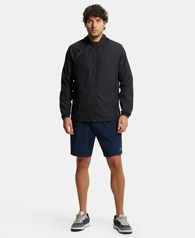 Men's Black Performance High-Neck Running Jacket