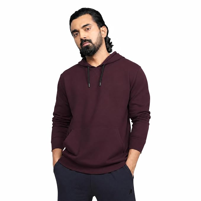 Men's Maroon Pullover Hooded Sweatshirt