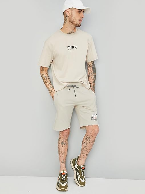 Men's Printed Cotton Casual Shorts