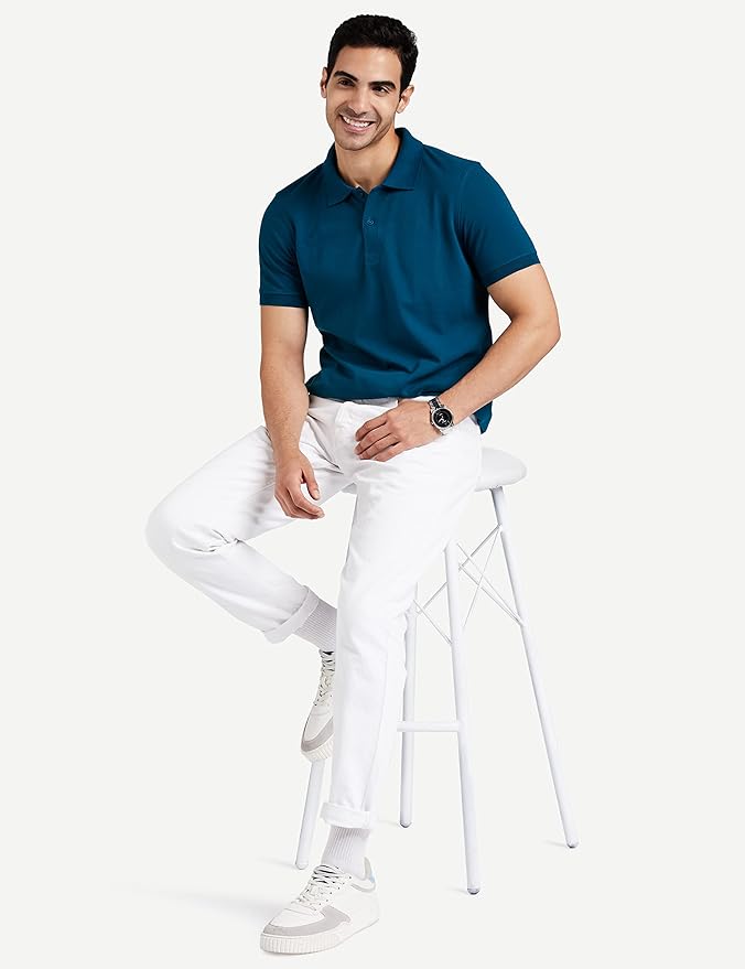 Men's Classic Solid Polo T-Shirt