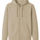 Men's Beige Premium Full-Zip Hooded Sweatshirt