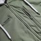 Men's Olive Green Multi-Pocket Full-Zip Hoodie