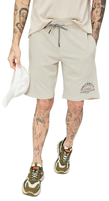 Men's Printed Cotton Casual Shorts