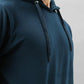 Men's Deep Teal Blue Solid Pullover Hoodie