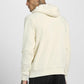 Men's Off-White Solid Pullover Hoodie with Contrast Cords