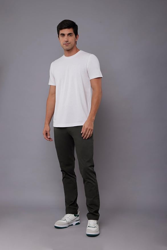 Men's Solid Crew Neck Cotton T-Shirt
