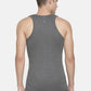 Men's Charcoal Grey Ribbed Gym Tank Top Vest