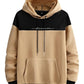 Men's Beige & Black Colorblock 'Dreamer' Pullover Hoodie