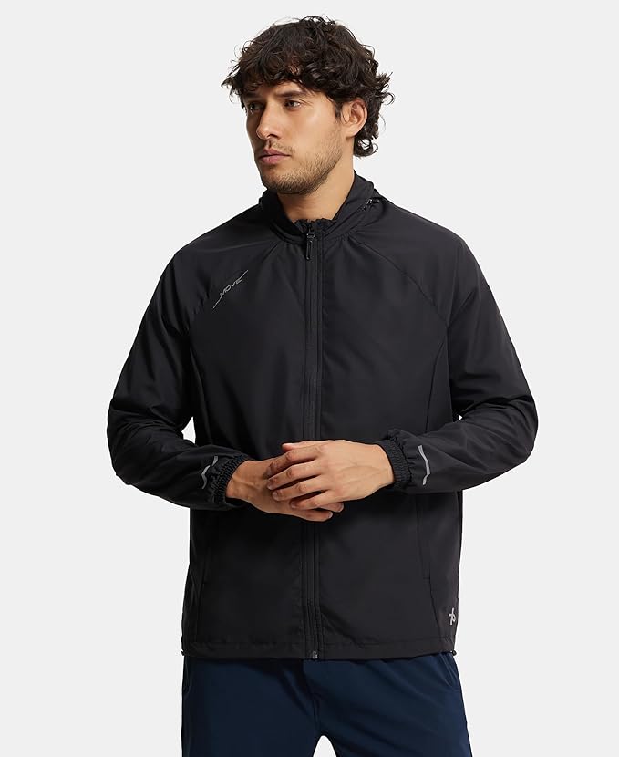 Men's Black Performance High-Neck Running Jacket