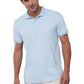 Men's Sky Blue Textured Polo T-Shirt