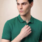 Men's Emerald Green Tipped Polo T-Shirt