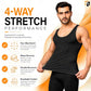 Men's Black 4-Way Stretch Performance Gym Vest