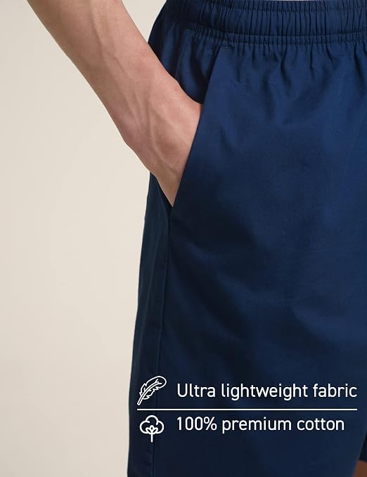 Men's Solid Cotton Casual Shorts
