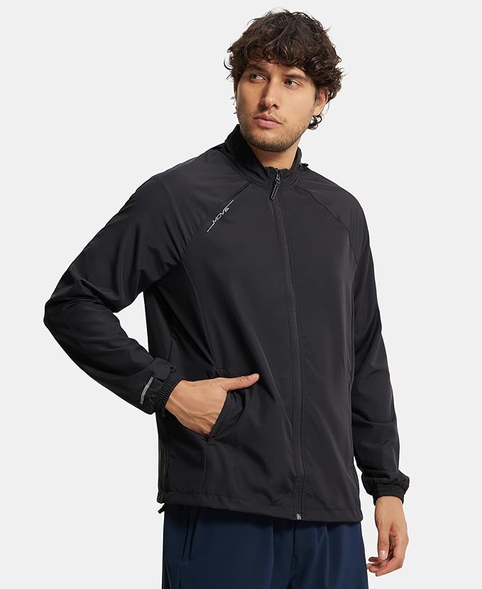 Men's Black Performance High-Neck Running Jacket