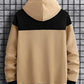 Men's Beige & Black Colorblock 'Dreamer' Pullover Hoodie