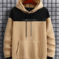 Men's Beige & Black Colorblock 'Dreamer' Pullover Hoodie