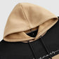 Men's Beige & Black Colorblock 'Dreamer' Pullover Hoodie