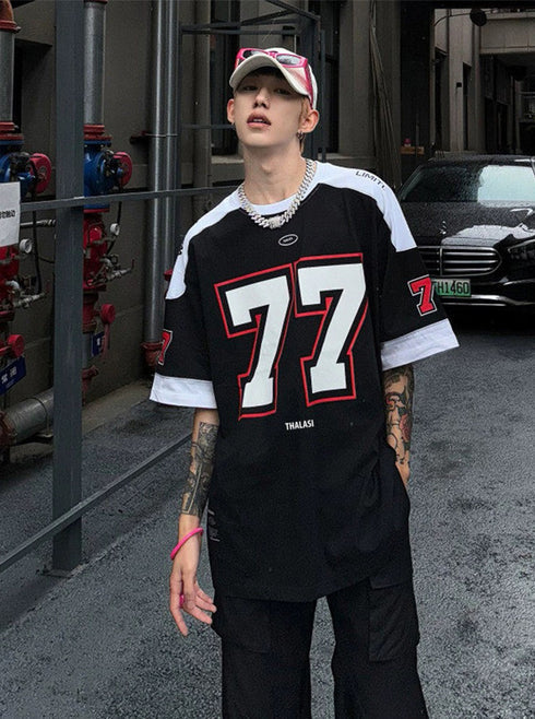 Lzuri Fashion Men's Cotton Jersey Aesthetic Oversized T-Shirt
