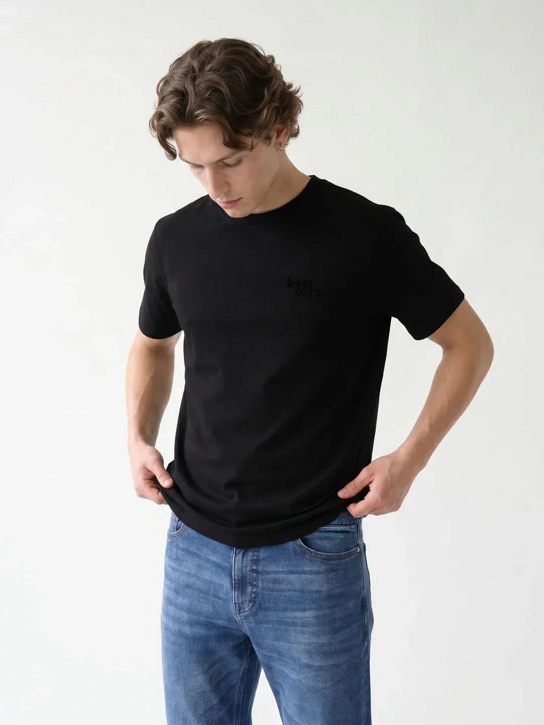 Lzuri Solid Crew Neck T-Shirt
